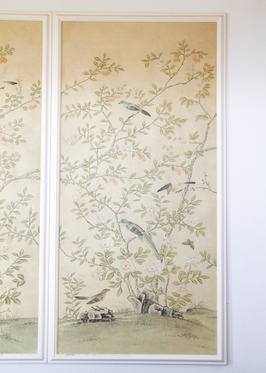 Hand Painted Gracie Watercolor Wallpaper Panels, Set of 4