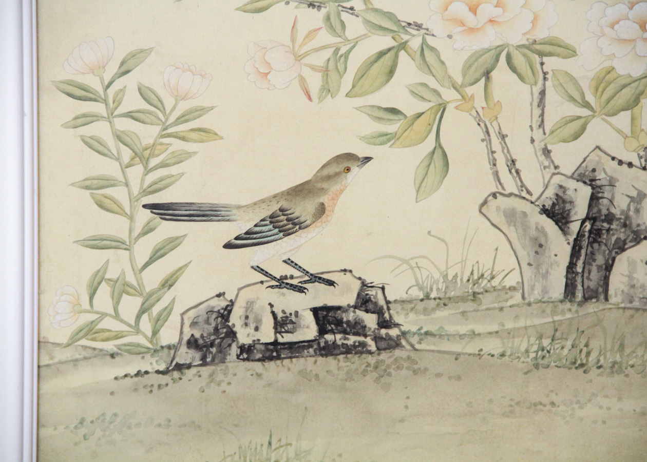 Hand Painted Gracie Watercolor Wallpaper Panels, Set of 4