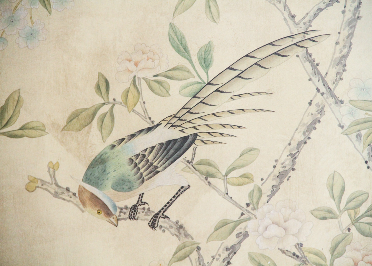 Hand Painted Gracie Watercolor Wallpaper Panels, Set of 4