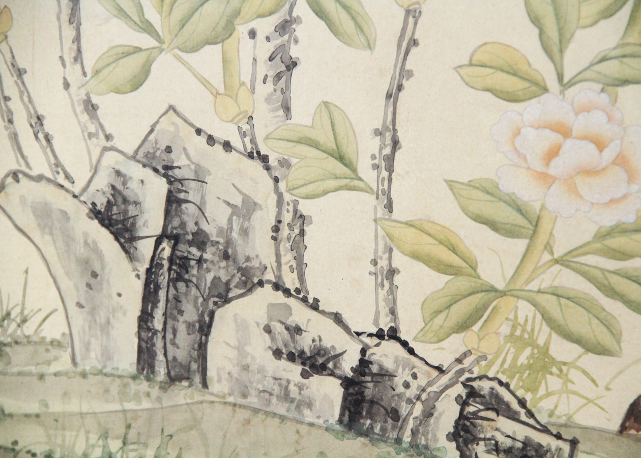 Hand Painted Gracie Watercolor Wallpaper Panels, Set of 4