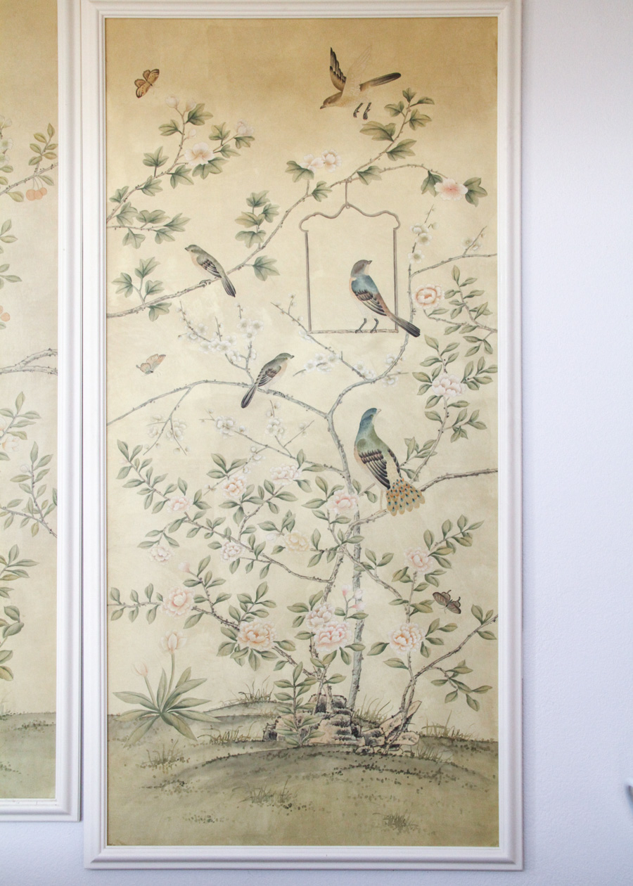 Hand Painted Gracie Watercolor Wallpaper Panels, Set of 4