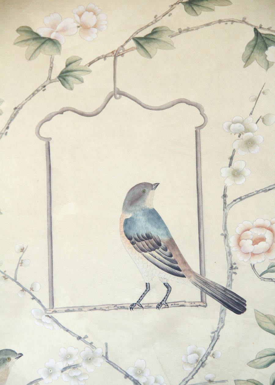 Hand Painted Gracie Watercolor Wallpaper Panels, Set of 4