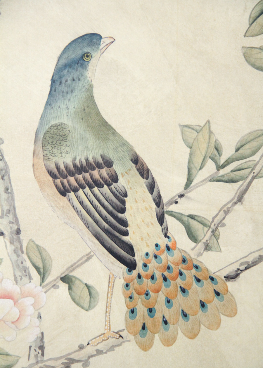 Hand Painted Gracie Watercolor Wallpaper Panels, Set of 4