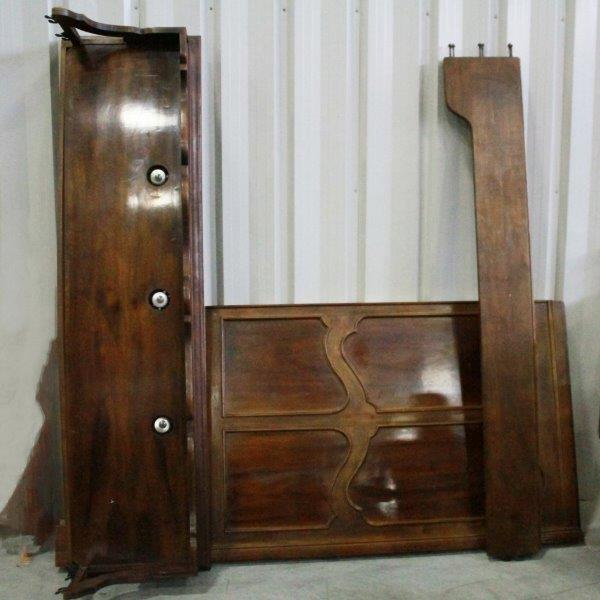 Late 20th Century Paneled King Size Bed Frame