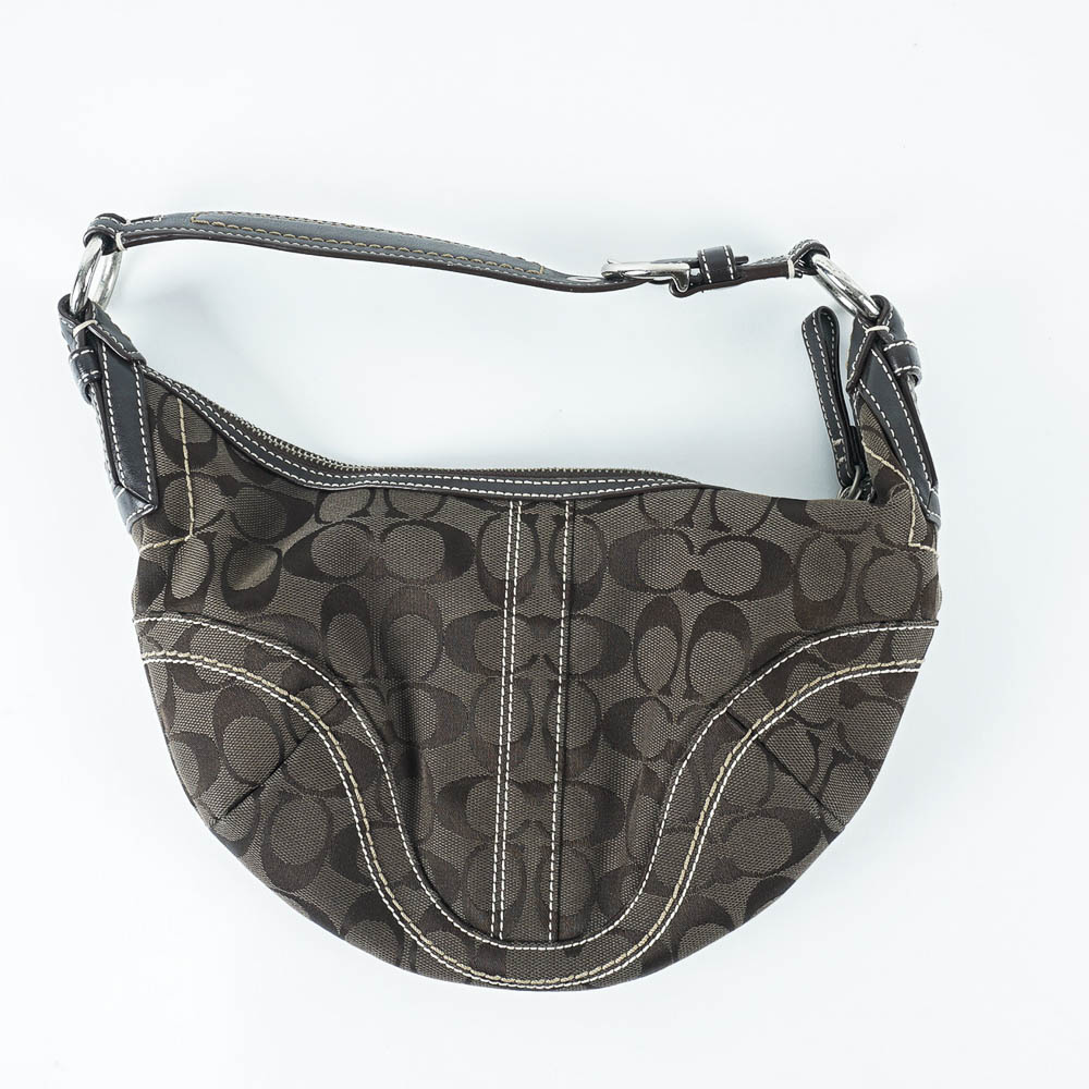 Coach Signature Jacquard Hobo Handbag