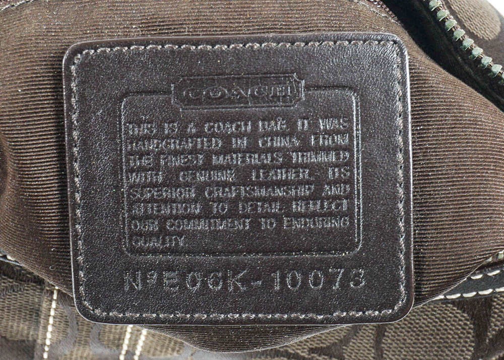 Coach Signature Jacquard Hobo Handbag