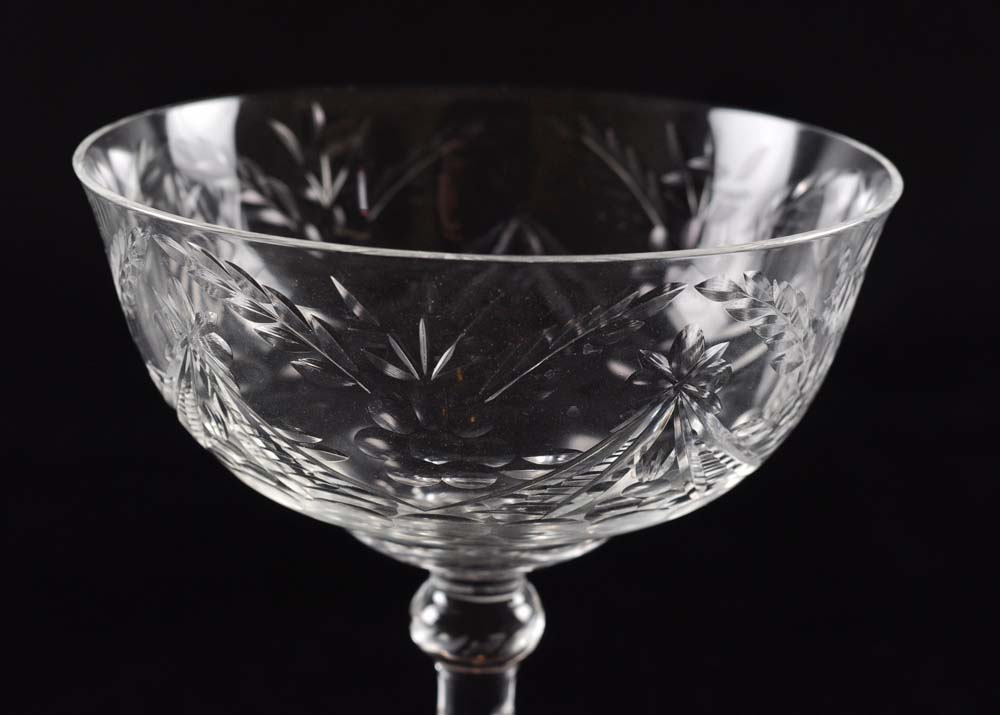 Vintage Crystal Champagne Glasses