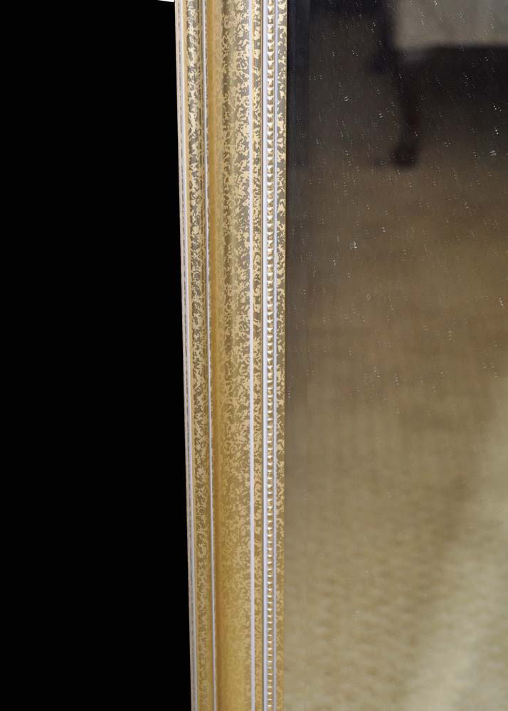 Pair of Beveled Gold Tone Mirrors