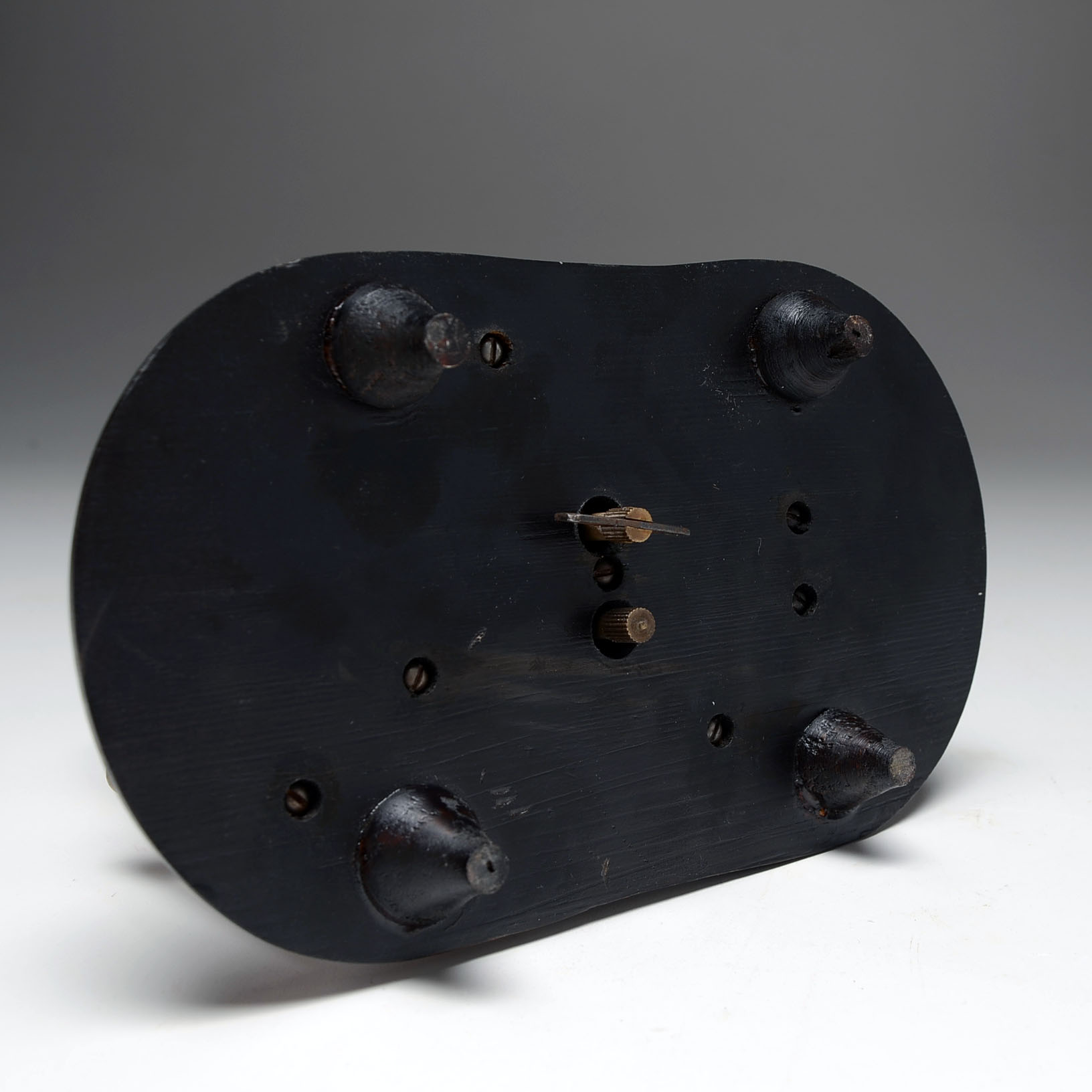 Asian Inspired Cat Watching Fish Mechanical Clock