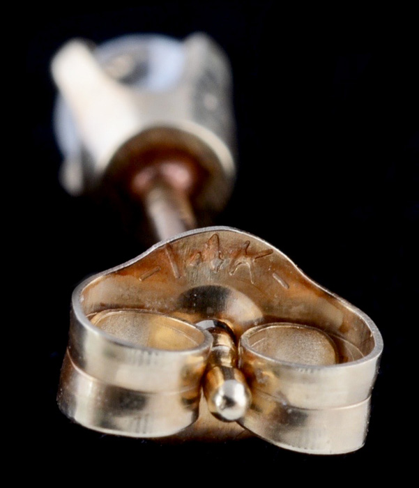 Pair of 14K Yellow Gold Diamond Studs