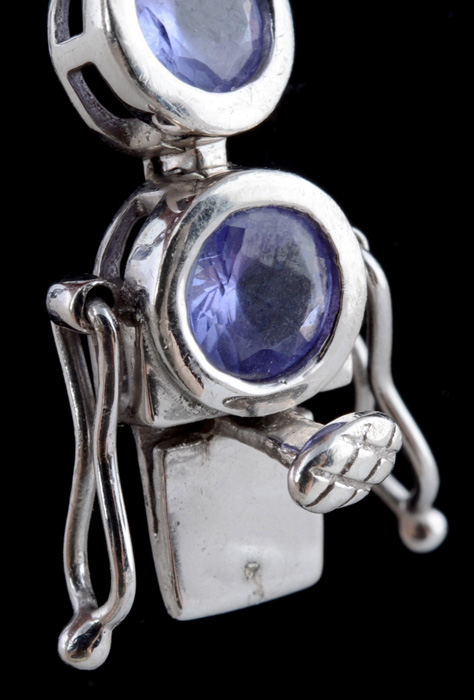 Sterling Silver and Tanzanite Bracelet and Studs