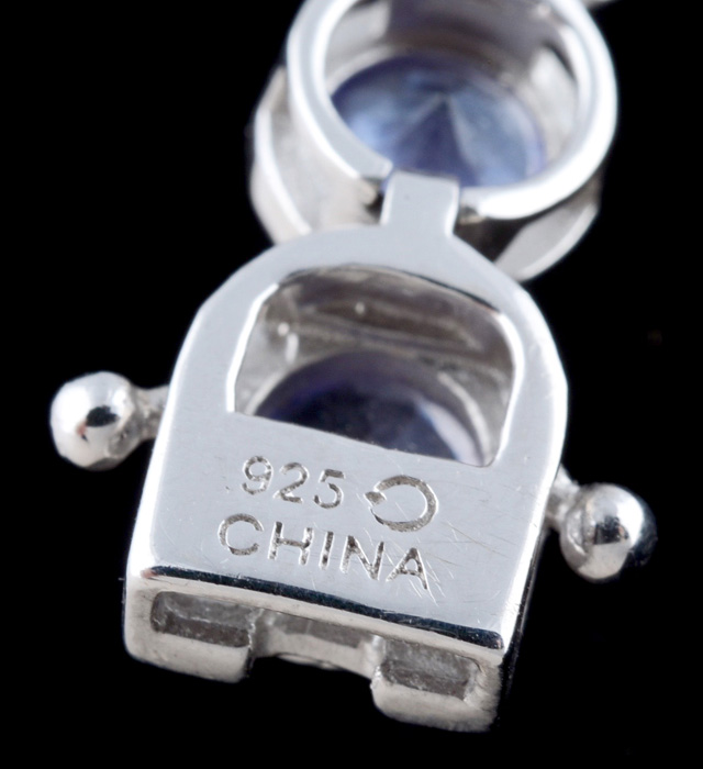 Sterling Silver and Tanzanite Bracelet and Studs