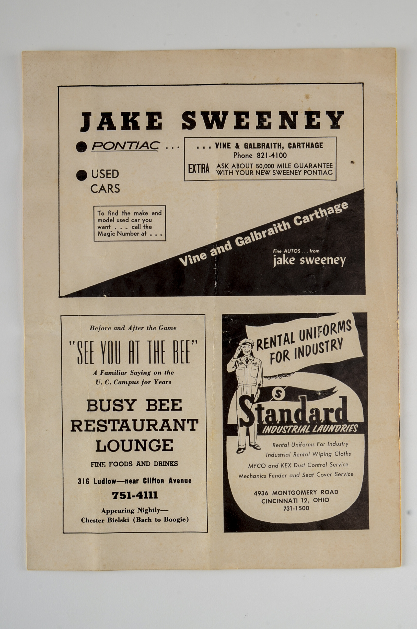 1963 UC Vs. Xavier Basketball Program Cincinnati Gardens