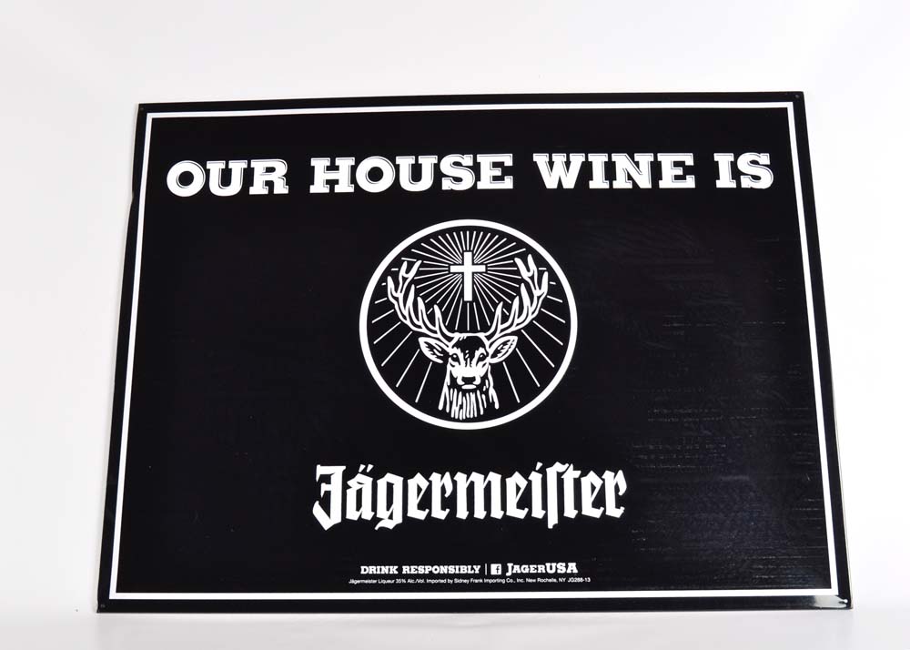 Jagermeister Tin Tray and Signs