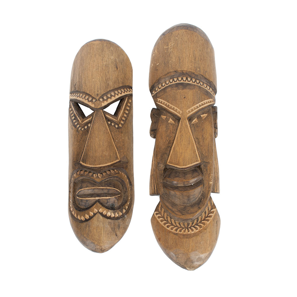 Pair of Tahitian Masks