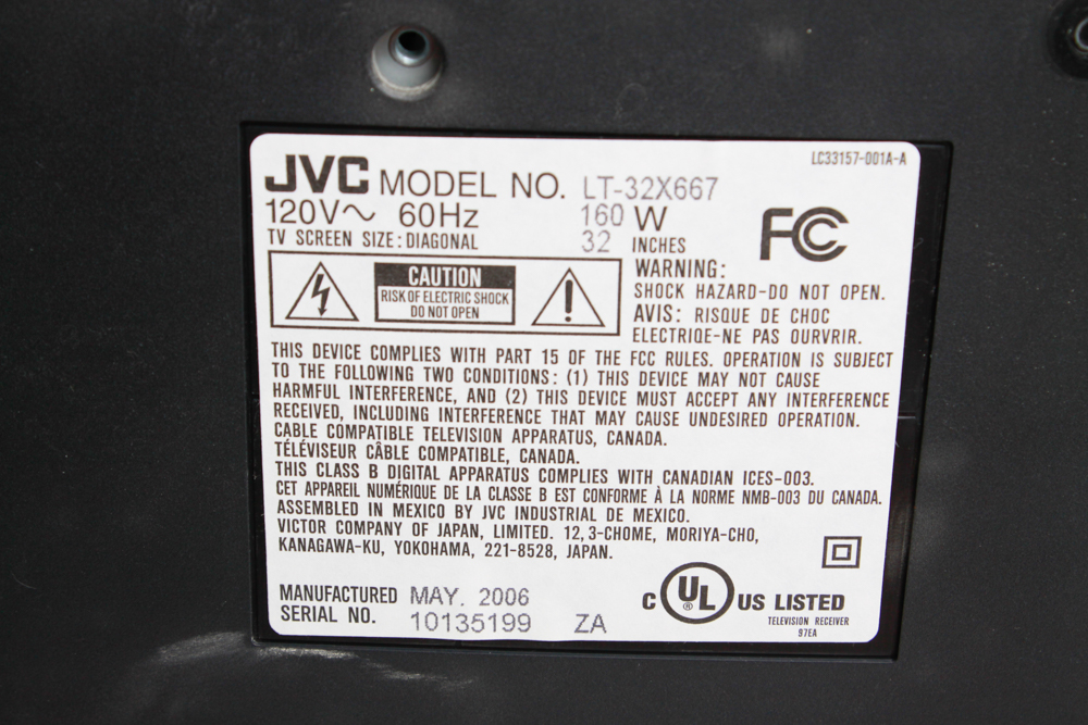 JVC 32" Flat-Screen Television