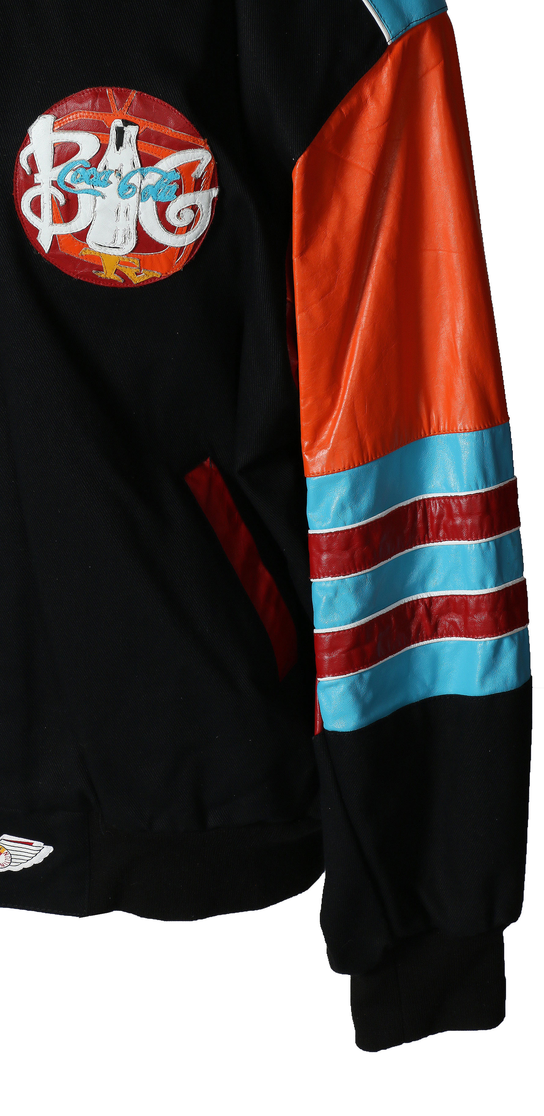 Men's Jeff Hamilton Black Denim and Leather Jacket