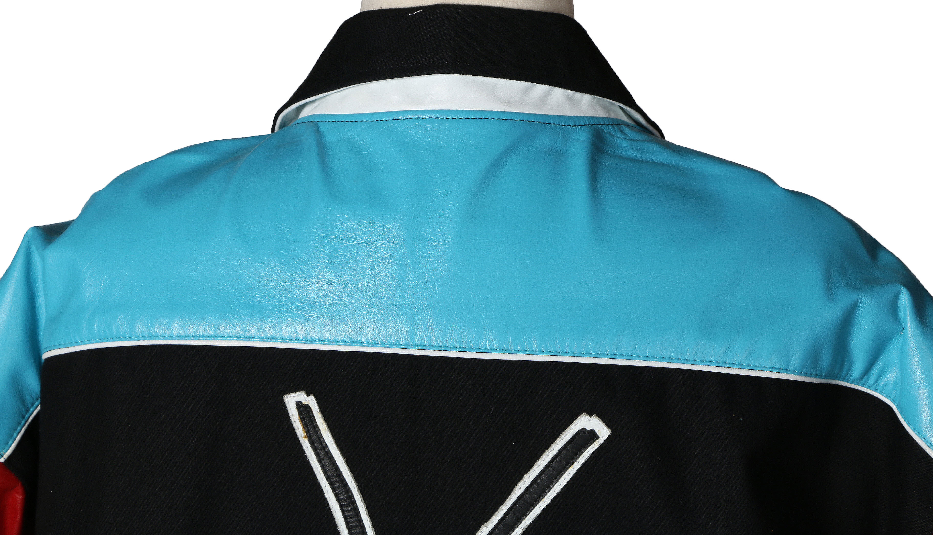 Men's Jeff Hamilton Black Denim and Leather Jacket