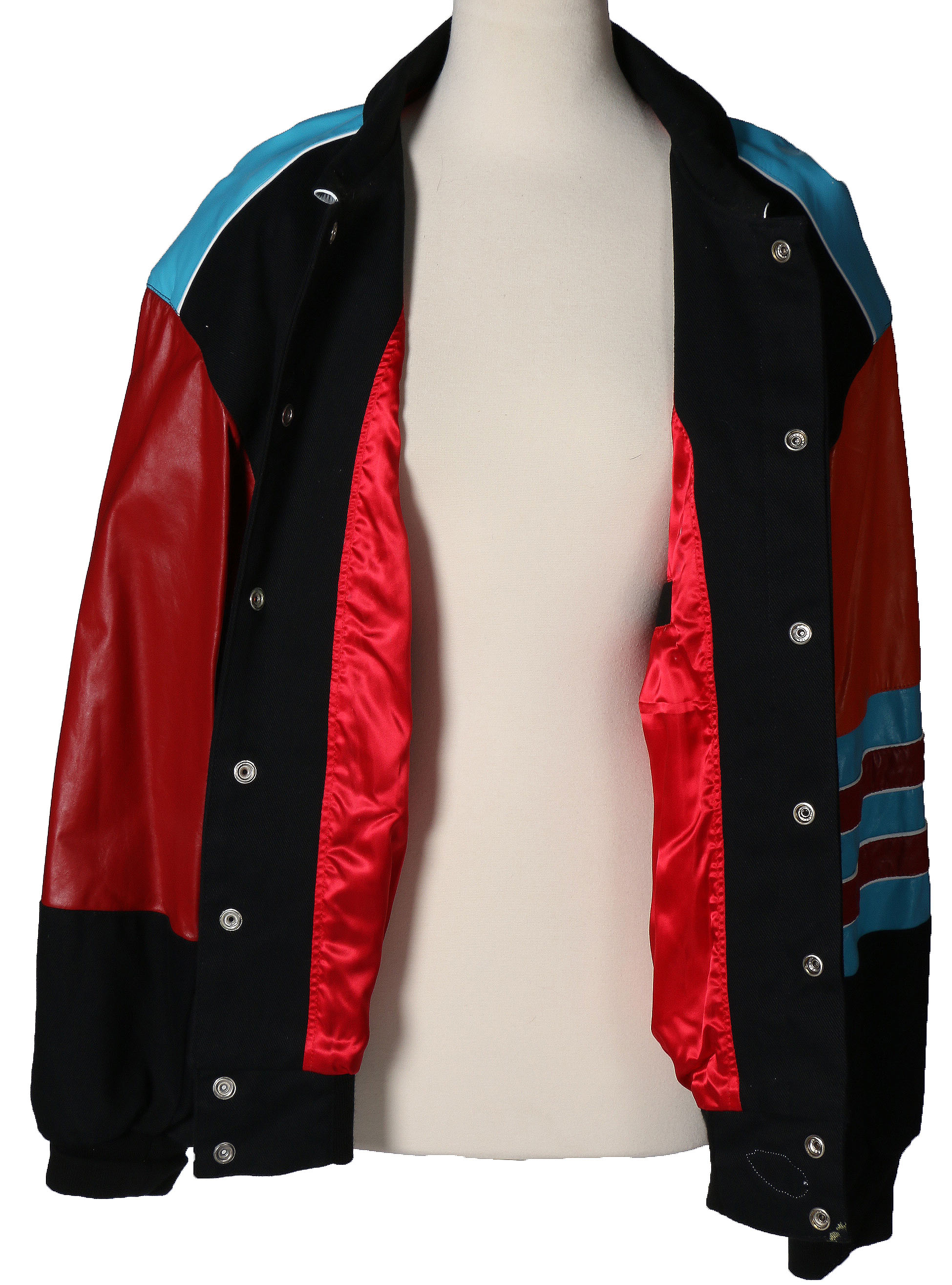 Men's Jeff Hamilton Black Denim and Leather Jacket