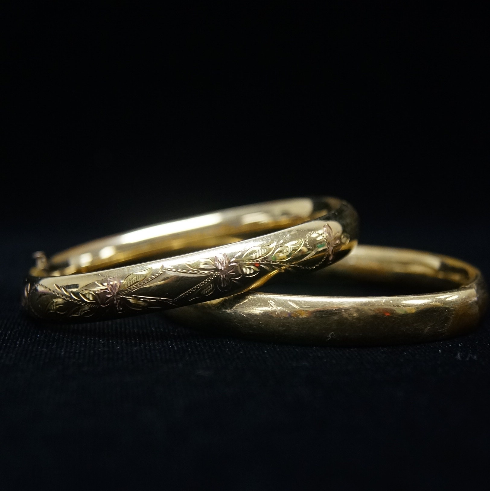 Pair of Vintage 14 Karat Gold Filled Bracelets