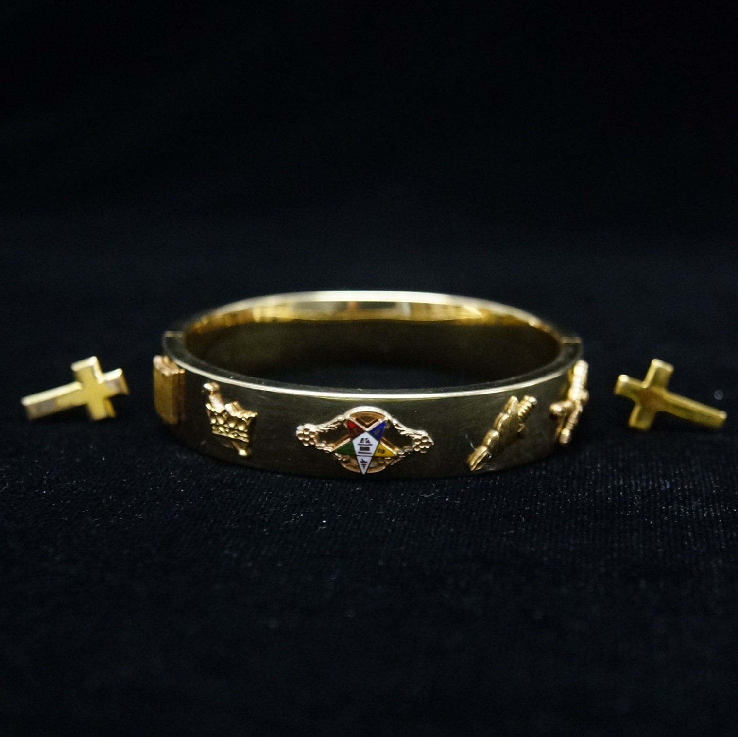 Vintage Gold Filled Masonic Lodge Bracelet and Lapel Pins