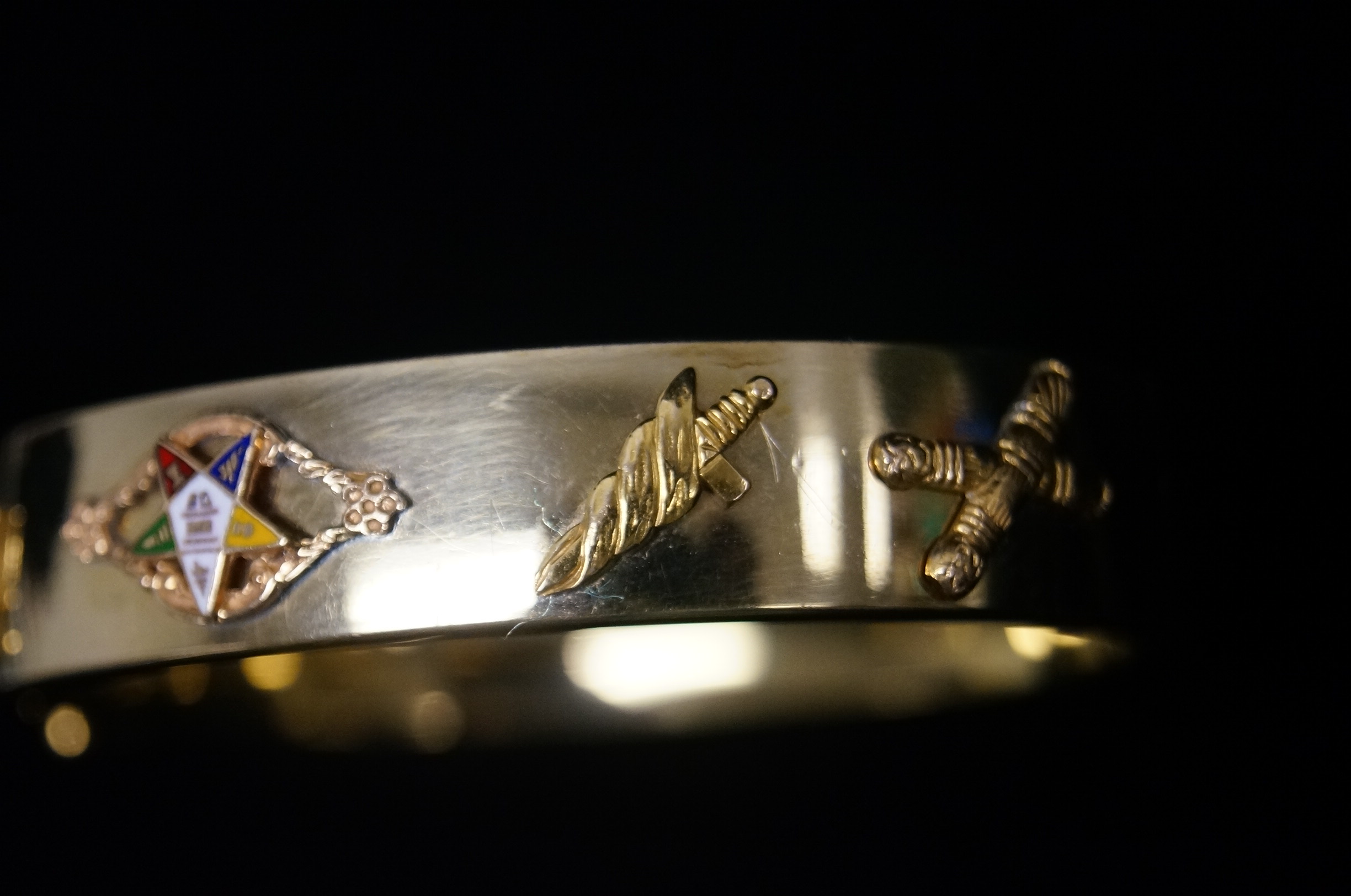 Vintage Gold Filled Masonic Lodge Bracelet and Lapel Pins