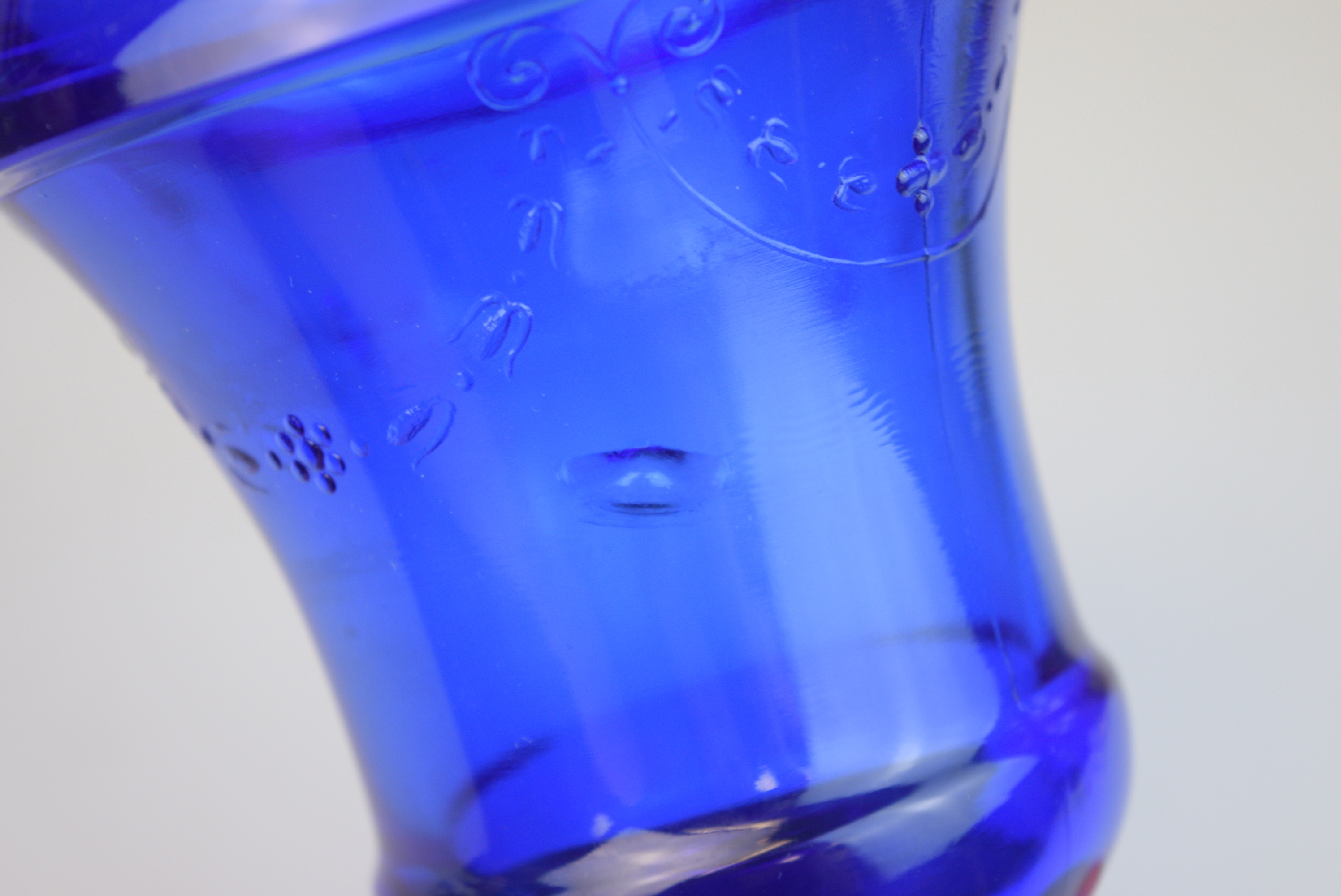 L.E. Smith Cobalt Blue Depression Glass Urns