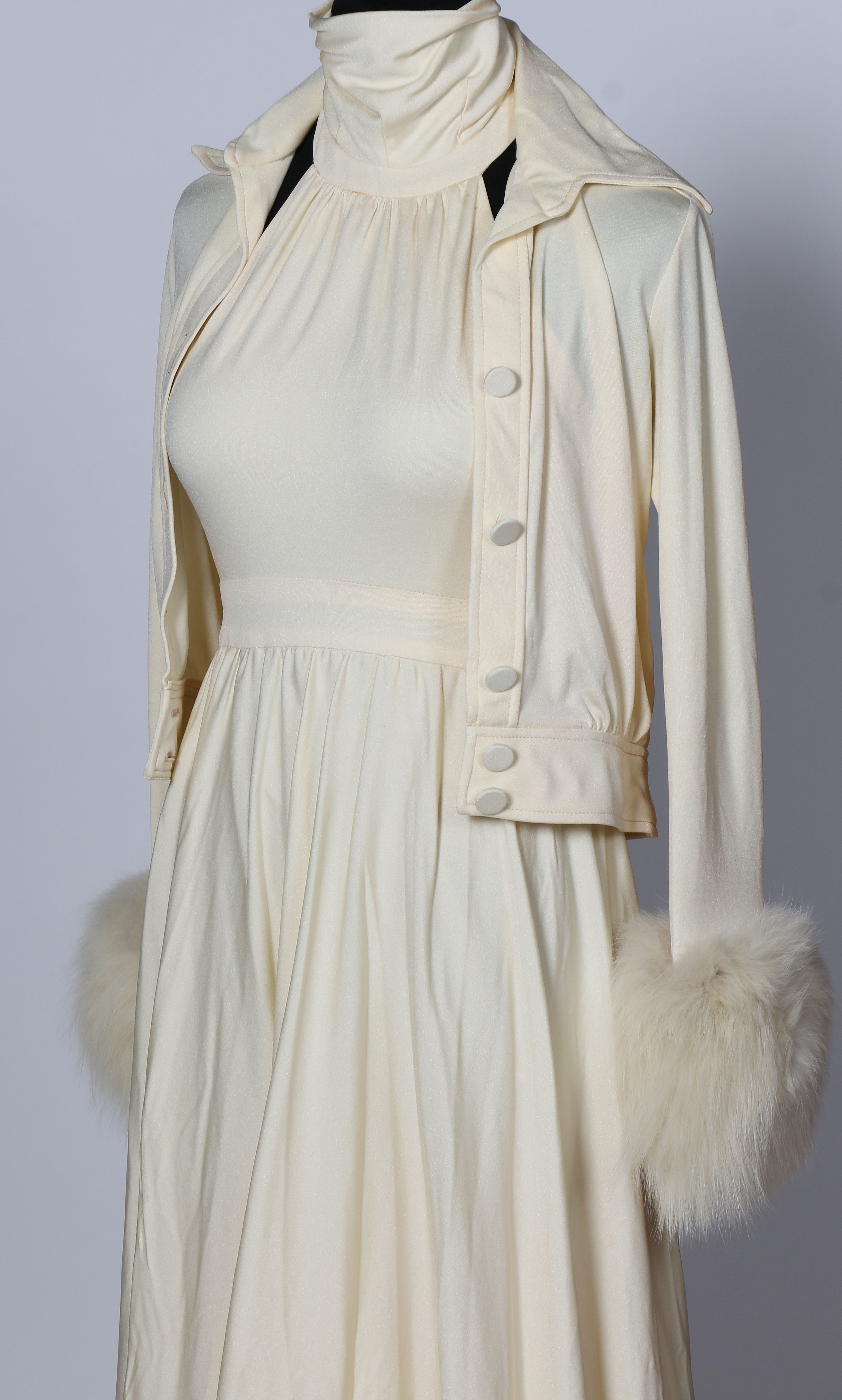 70s Vintage Lillie Rubin Collection 700 Designer Evening Dress Ensemble Tanya Wore at the 1975 CMA Awards Show