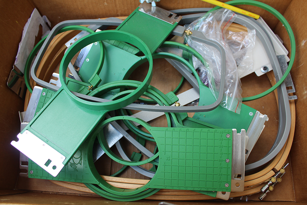 Toyota Expert ESP9100 Net Embroidery Machine with Cart and Attachments