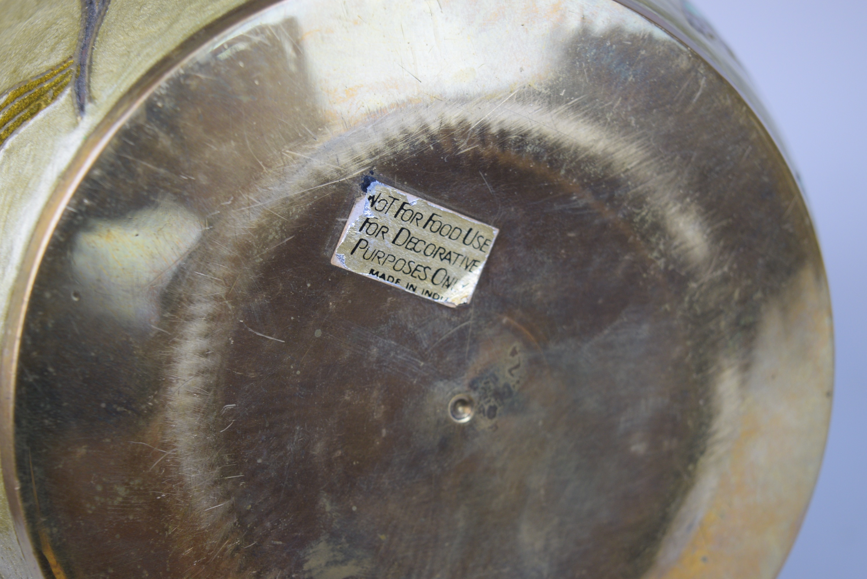 Indian Enamel on Brass Jar