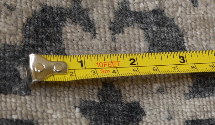 Transitional Japiur India Hand Woven Wool and Viscose Area Rug