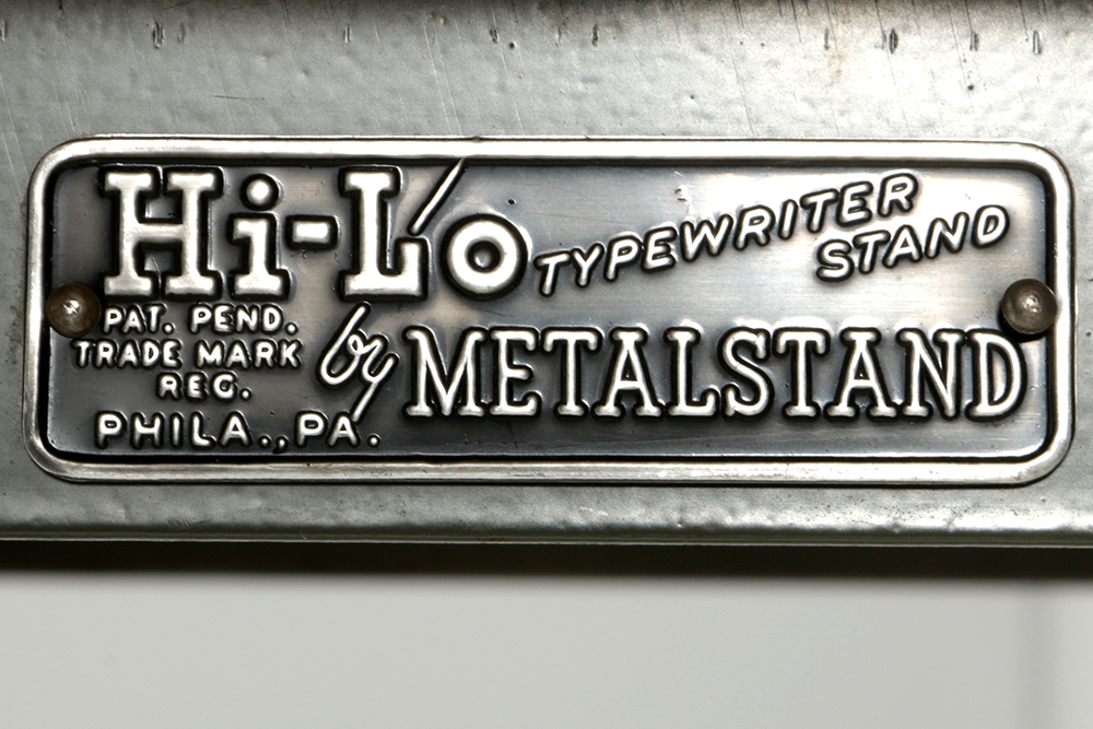 Vintage Hi-Lo Typewriter Stand by Metalstand