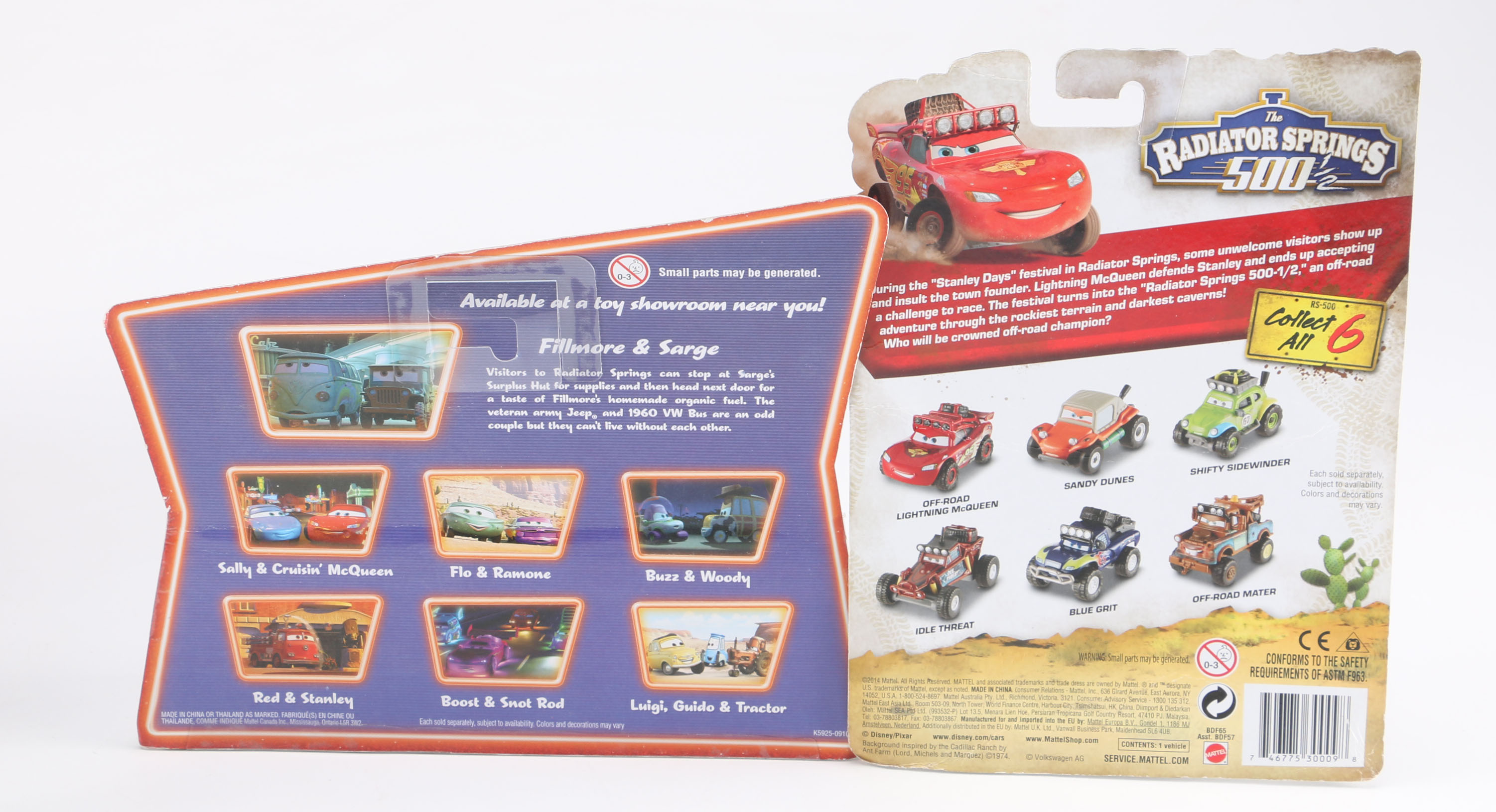 Toy Cars Based on Disney Pixar Movie "Cars"