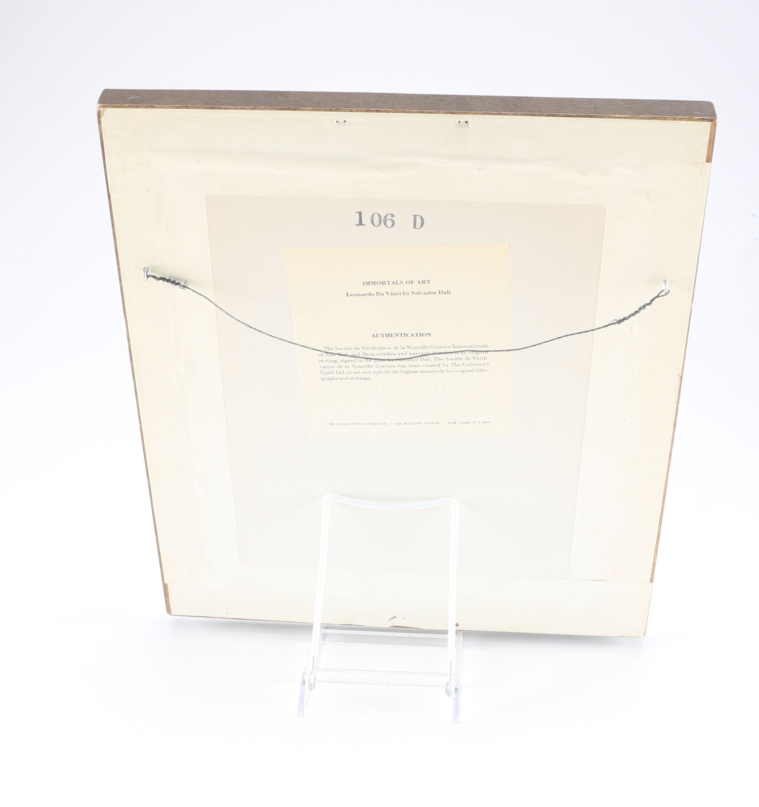 Etching after Salvador Dali's "Leonardo Da Vinci"