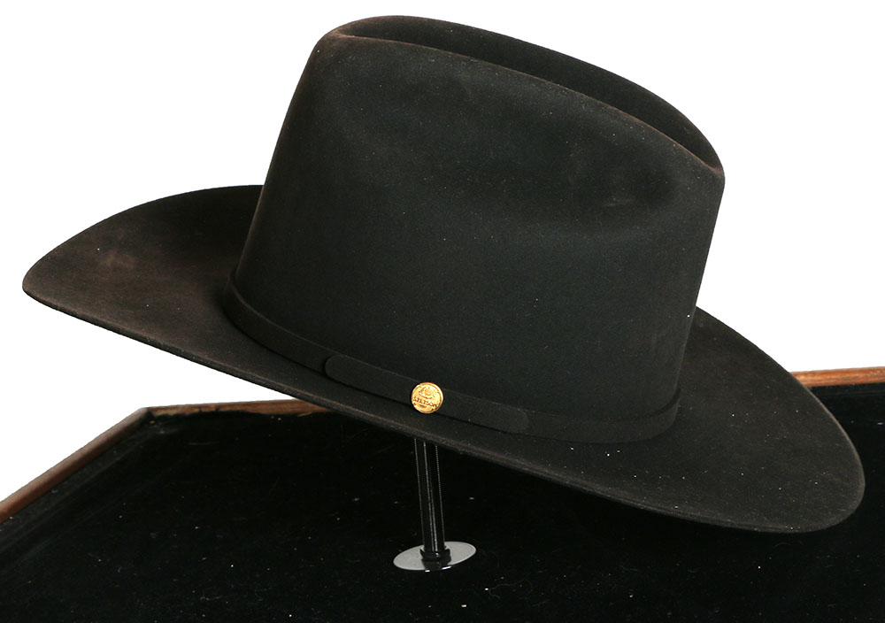 Tanya's Steston "El Presidente" 100X Beaver Fur and Cashmere Cowgirl Hat in a Stetson Display Case with Certificate