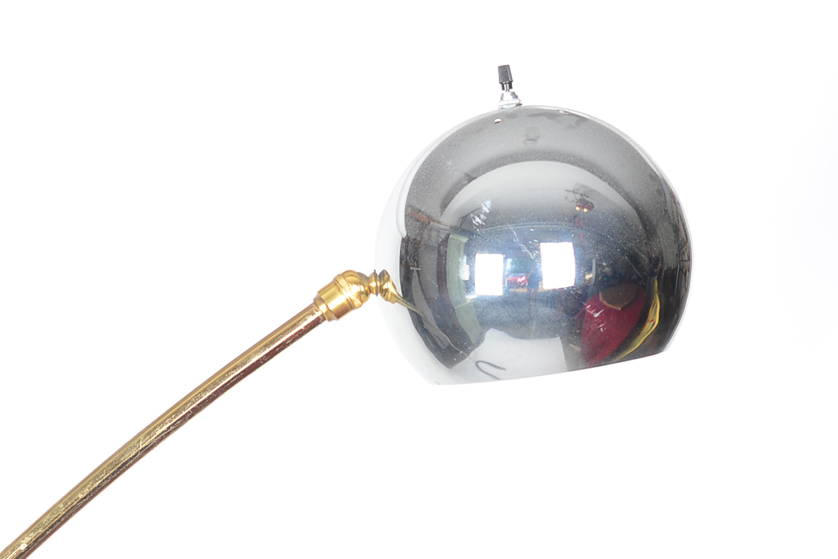 Mid-Century Modern Chrome Arc Floor Lamp