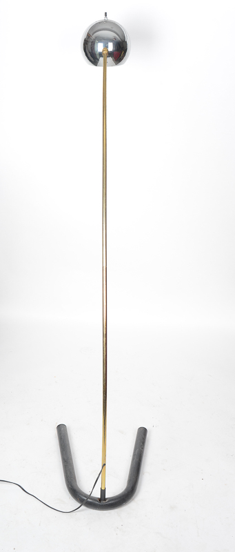 Mid-Century Modern Chrome Arc Floor Lamp
