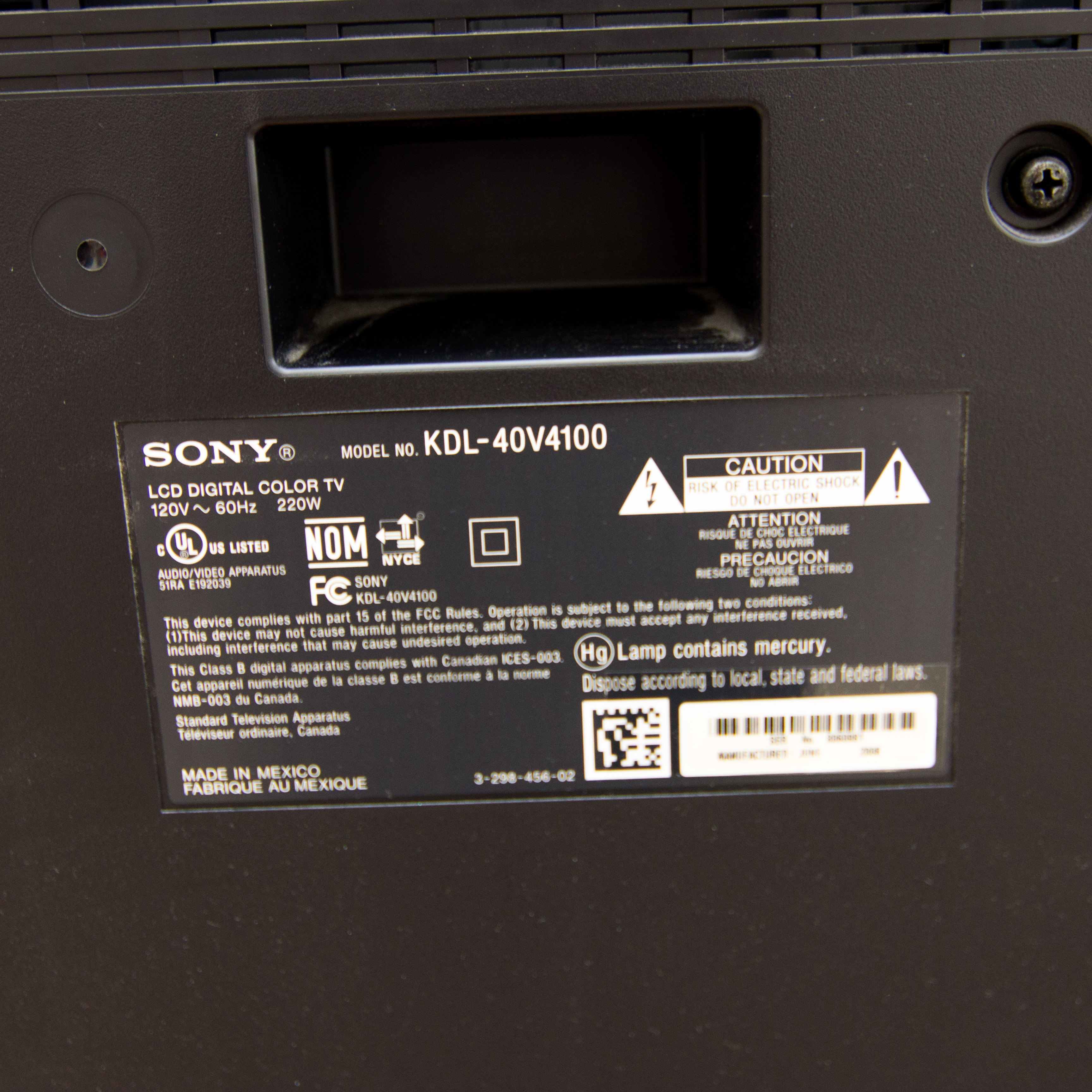Sony Bravia V-Series 40" LCD Television