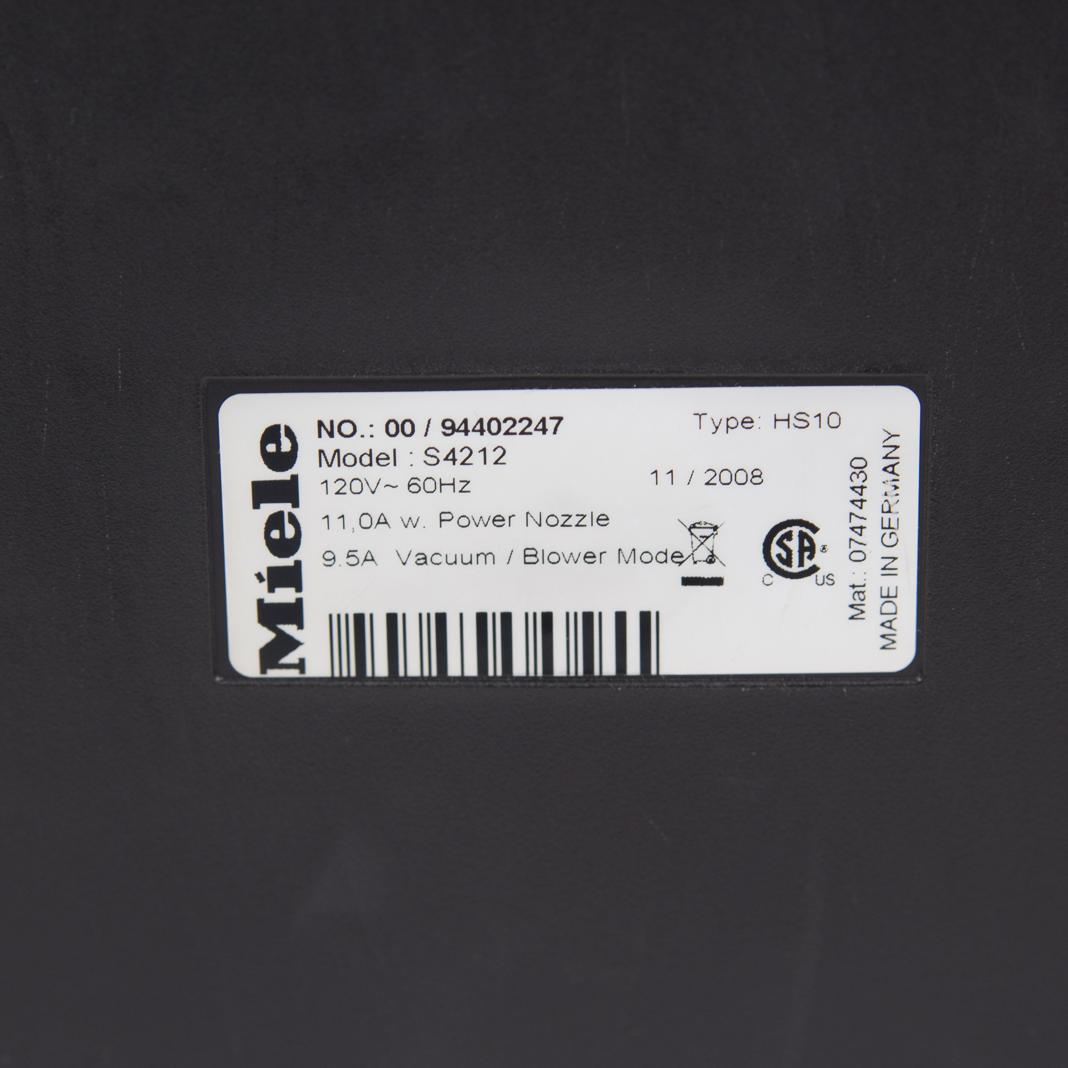 Miele Neptune Canister Vacuum