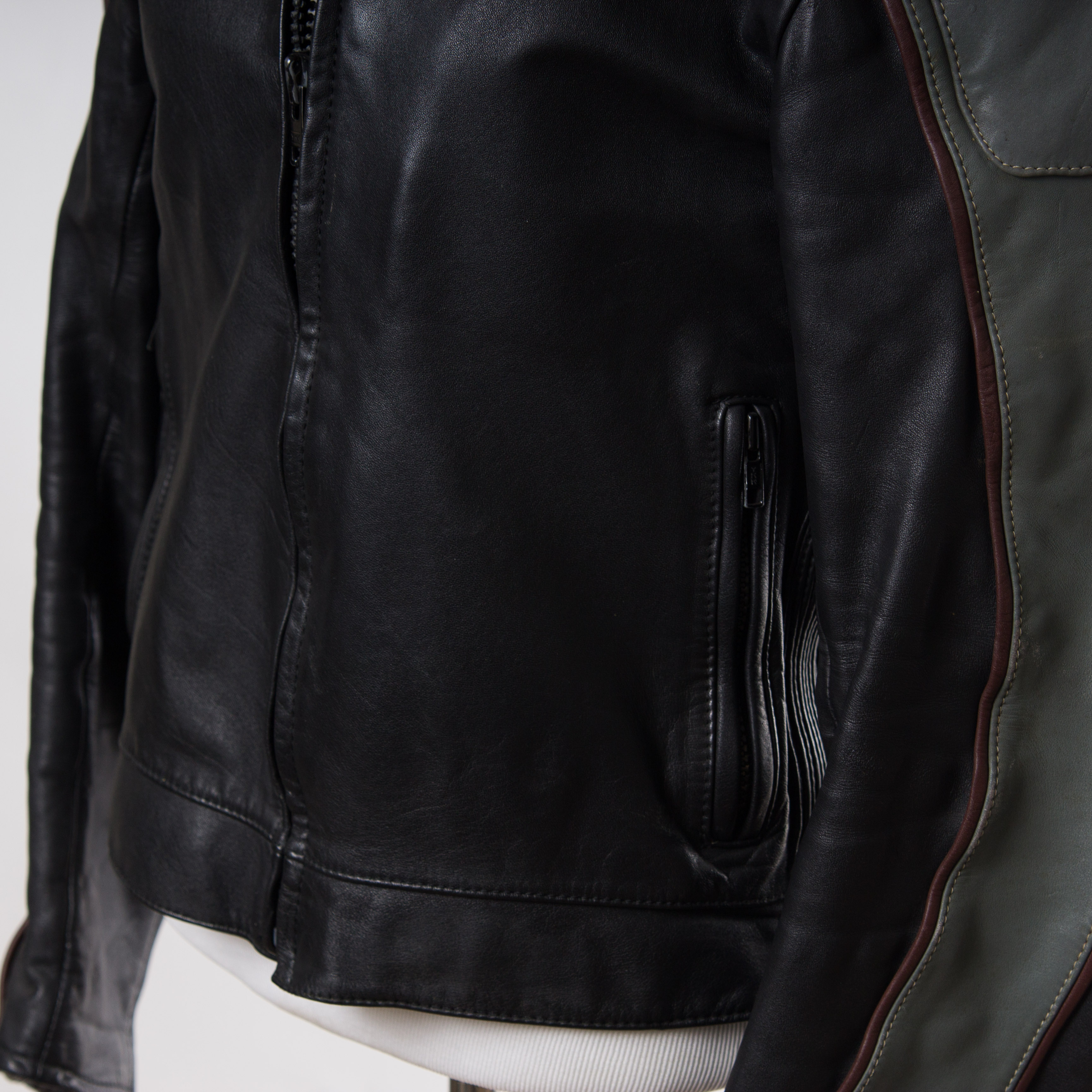 Men's Tour Lion by Rex Marsee Leather Jacket, Size Large