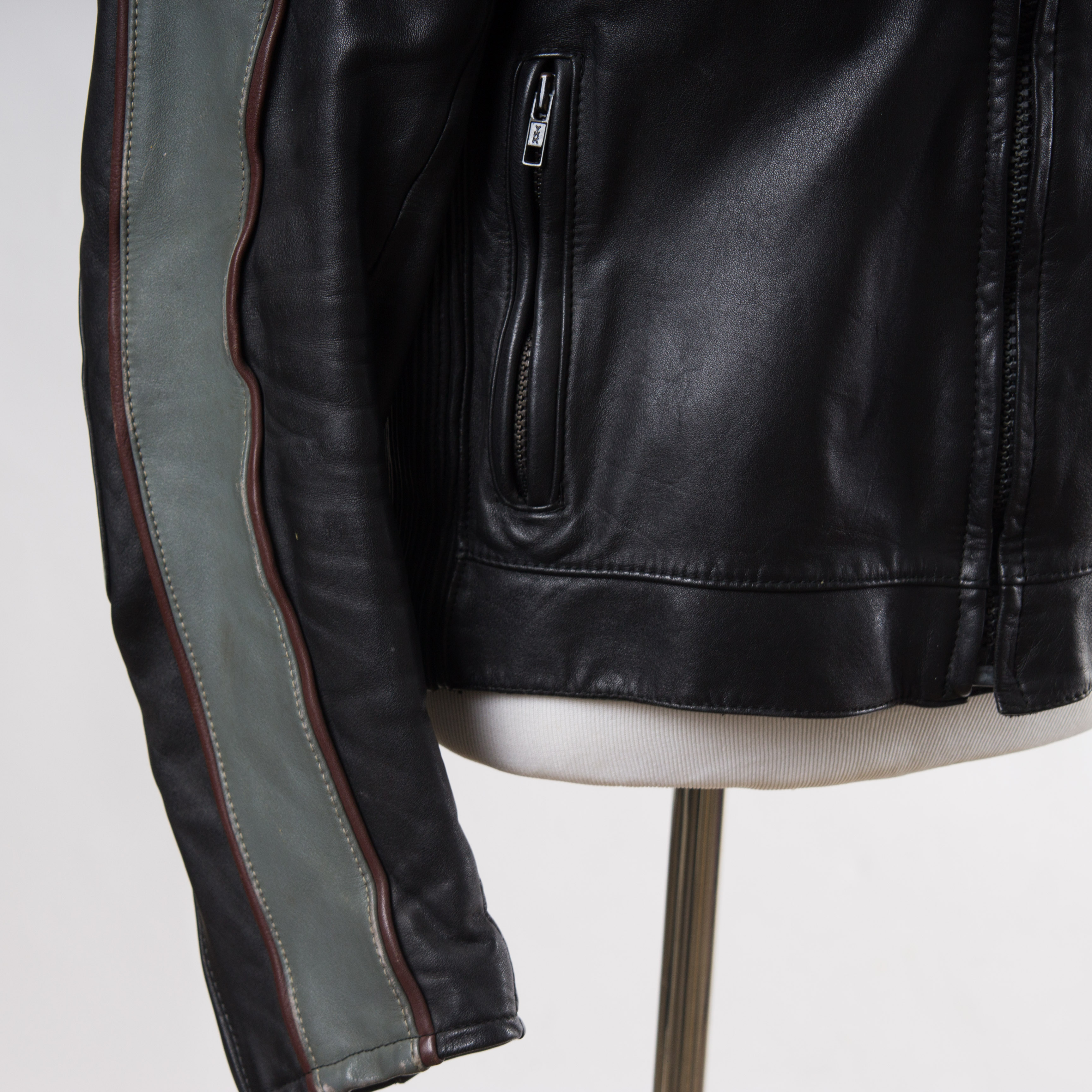 Men's Tour Lion by Rex Marsee Leather Jacket, Size Large