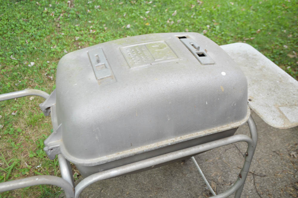 Vintage Portable Kitchen Grill on Rolling Cart