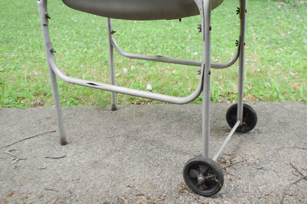 Vintage Portable Kitchen Grill on Rolling Cart