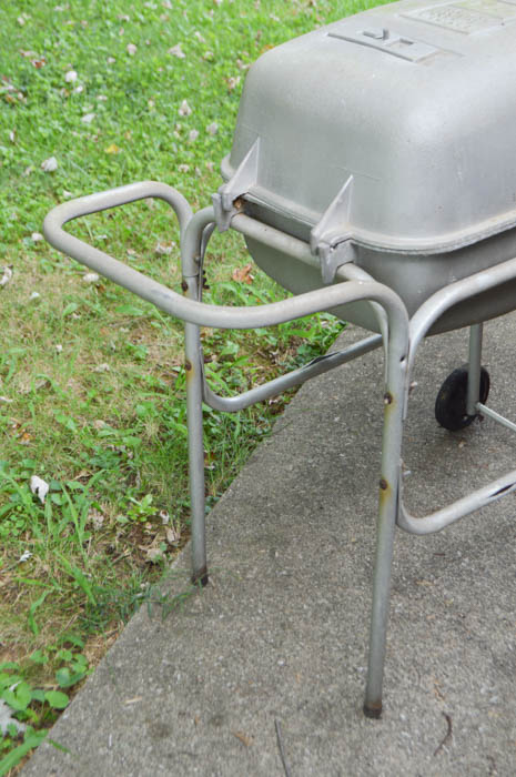 Vintage Portable Kitchen Grill on Rolling Cart