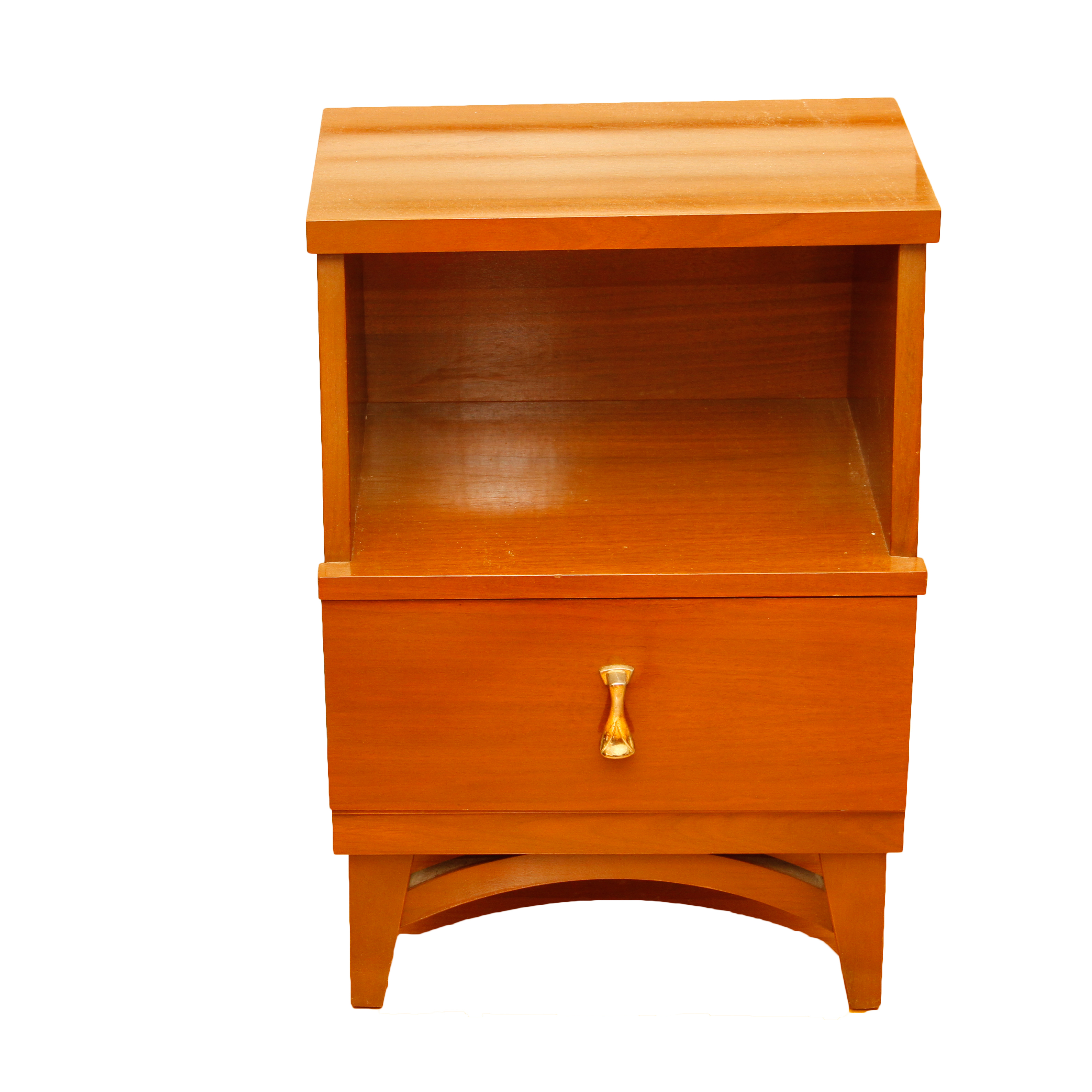 Vintage Mid-Century Wooden Nightstand By Stanley