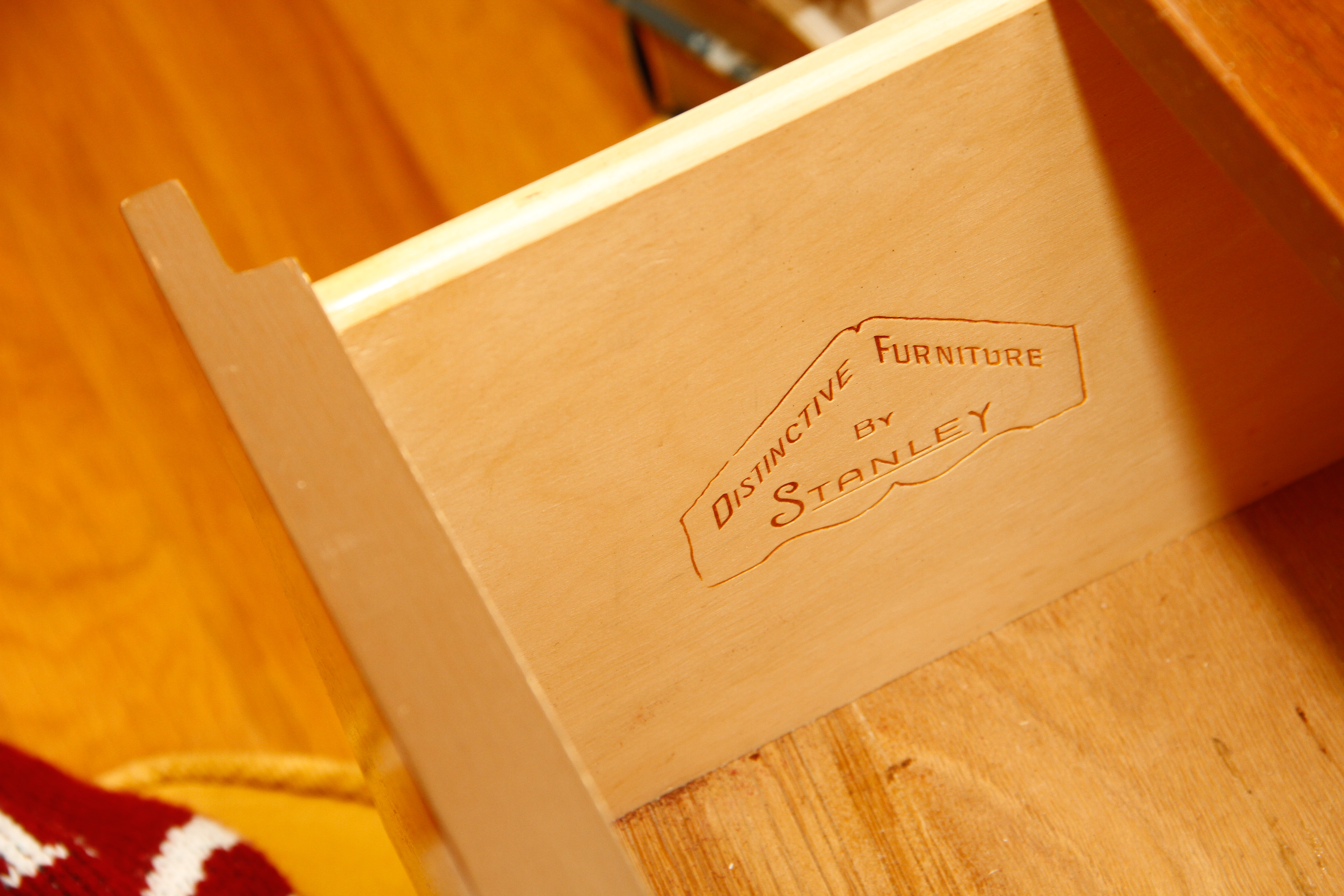 Vintage Mid-Century Wooden Nightstand By Stanley