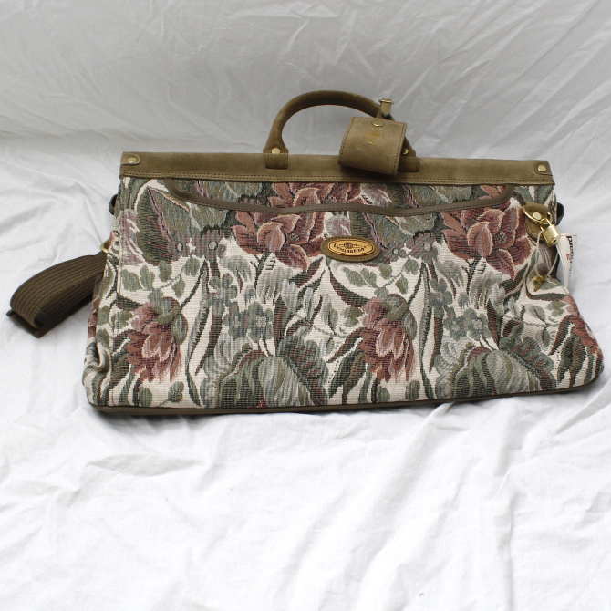 Vintage "Destinations" Floral Tapestry Luggage Set