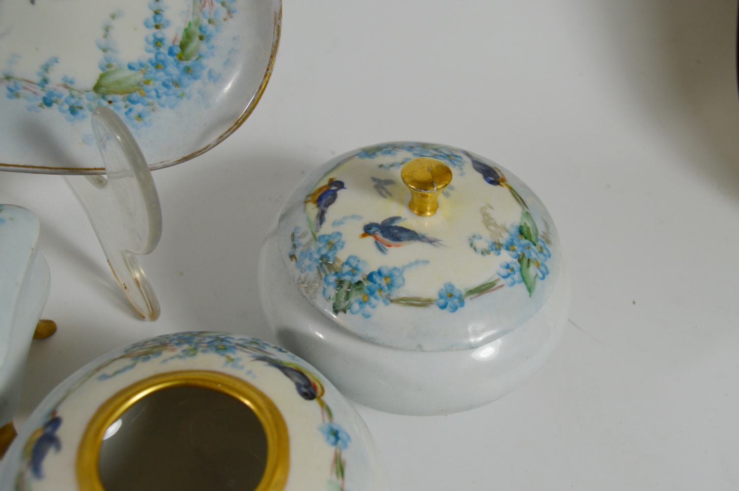 Antique Hand Painted French Limoges Porcelain Dresser Set