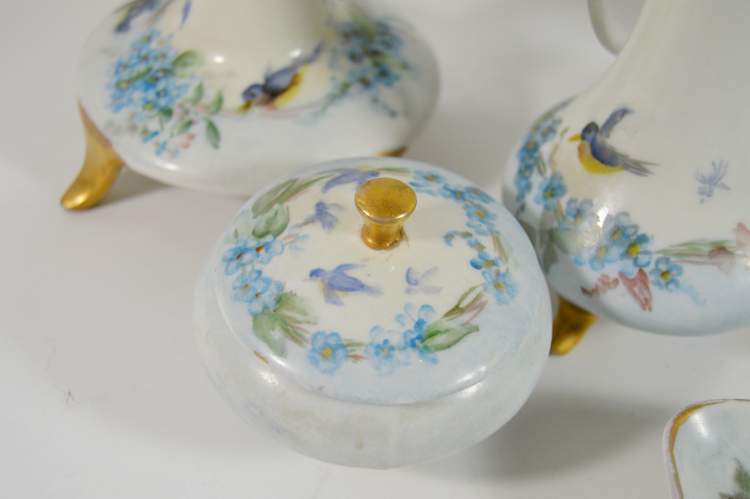 Antique Hand Painted French Limoges Porcelain Dresser Set