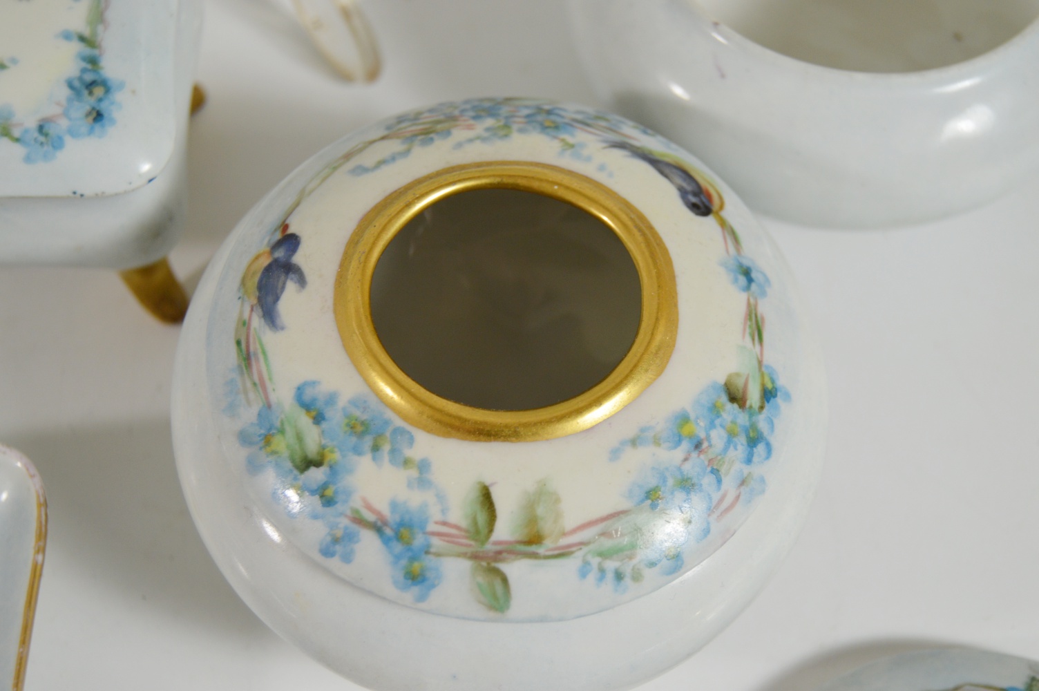 Antique Hand Painted French Limoges Porcelain Dresser Set